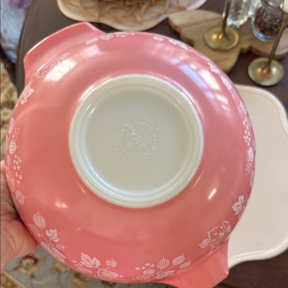 Vintage Pyrex Pink Gooseberry Cinderella Mixing Bowl 1960s Mid Century - #444 - Picture 4 of 7